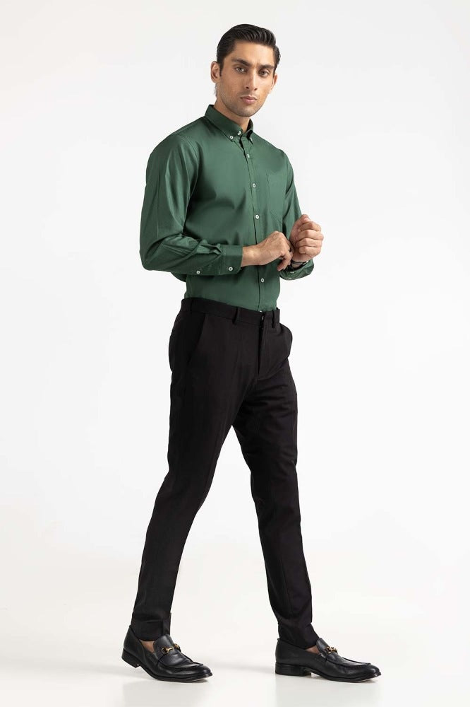 Green Basic Dyed Formal Shirt MN-FS-PD23-003