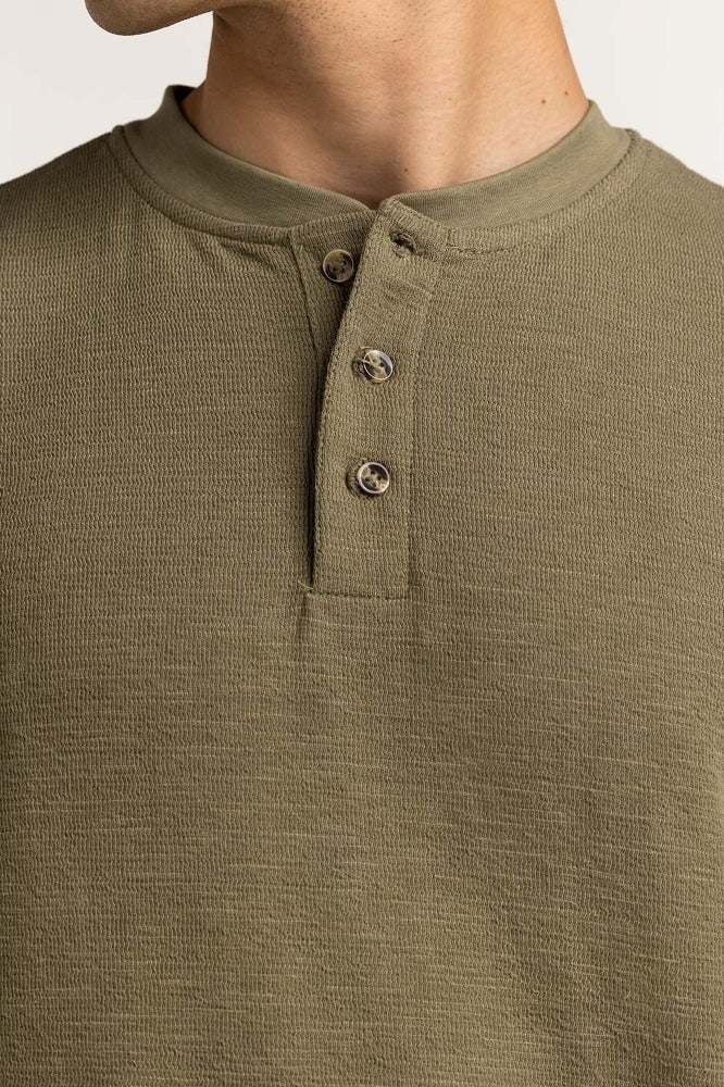 Green Basic Henley MN-HNL-FS-WS23-003
