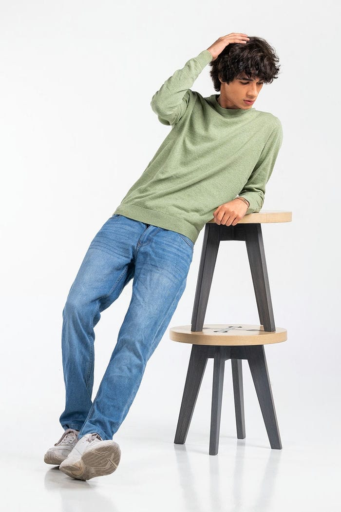 Green Basic Sweater FS-SWT-D34-04