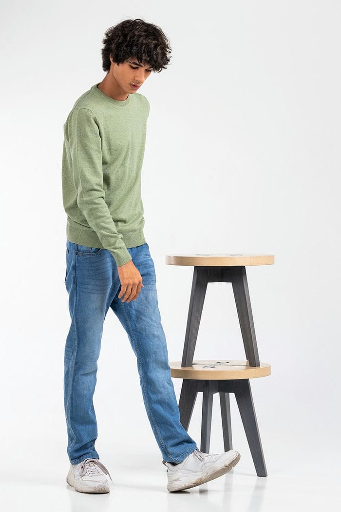 Green Basic Sweater FS-SWT-D34-04