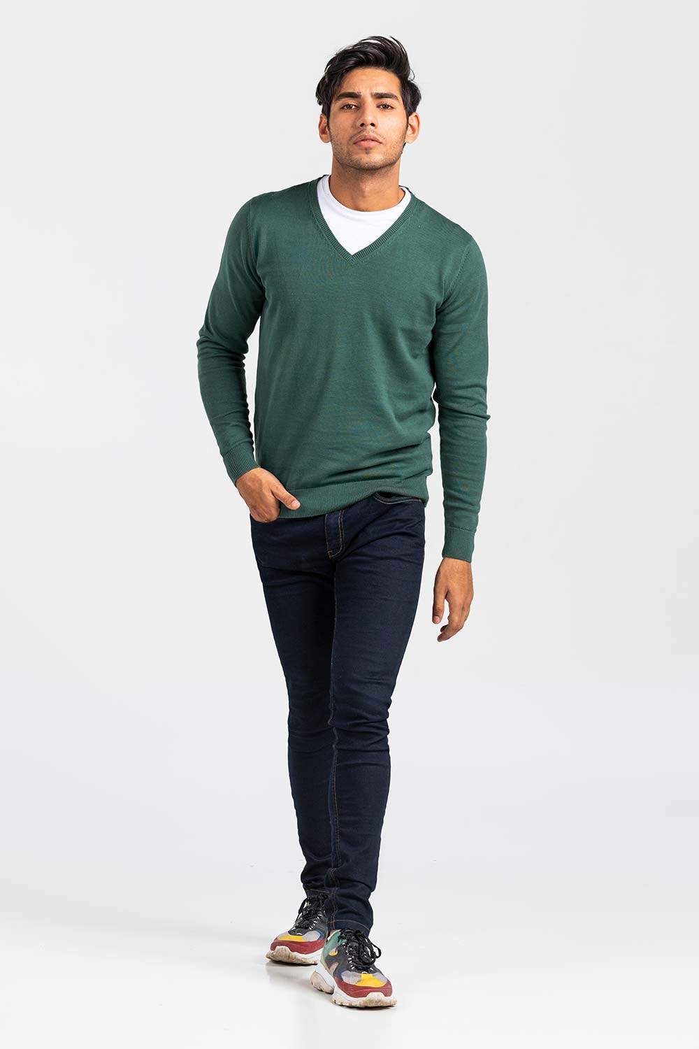 Green Basic Sweater FS-SWT-D36-01
