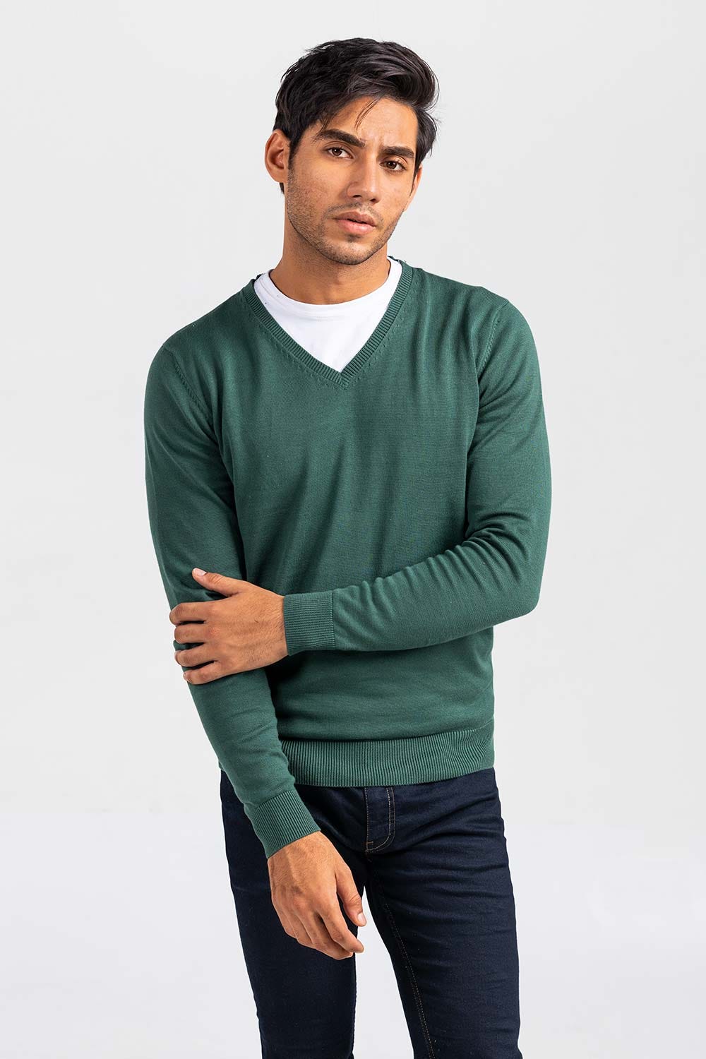 Green Basic Sweater FS-SWT-D36-01