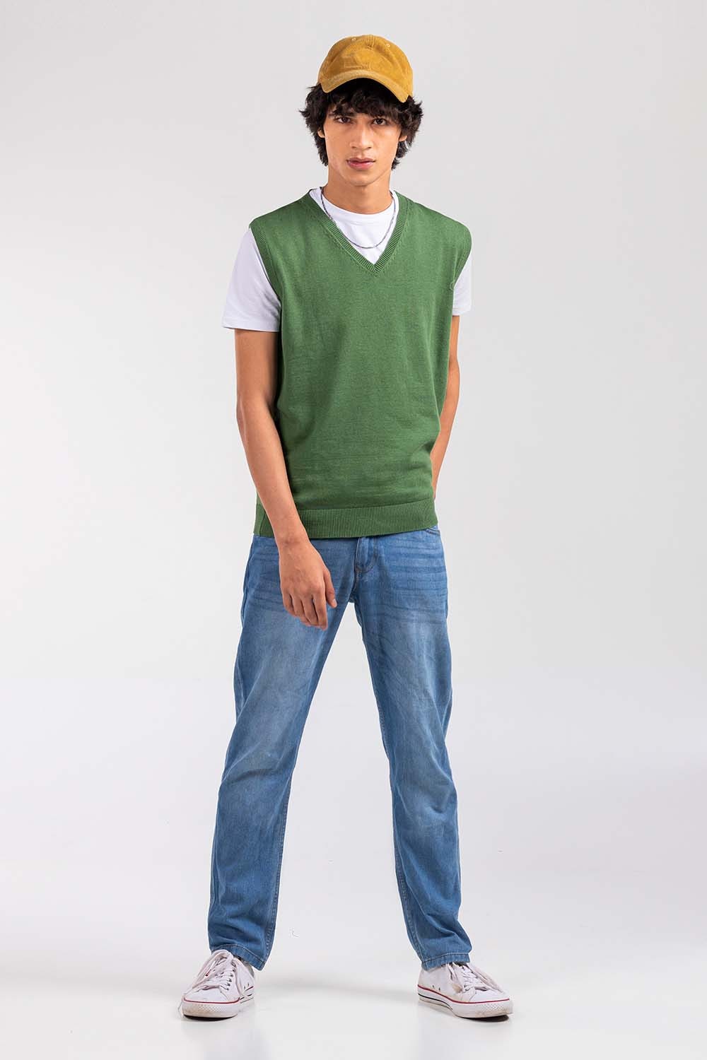Green Basic Sweater SL-SWT-D21-01