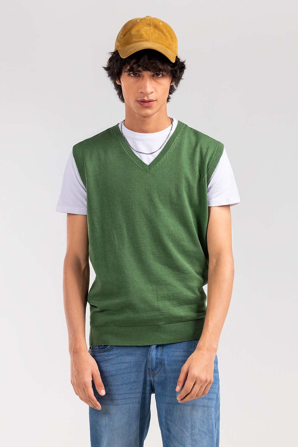 Green Basic Sweater SL-SWT-D21-01