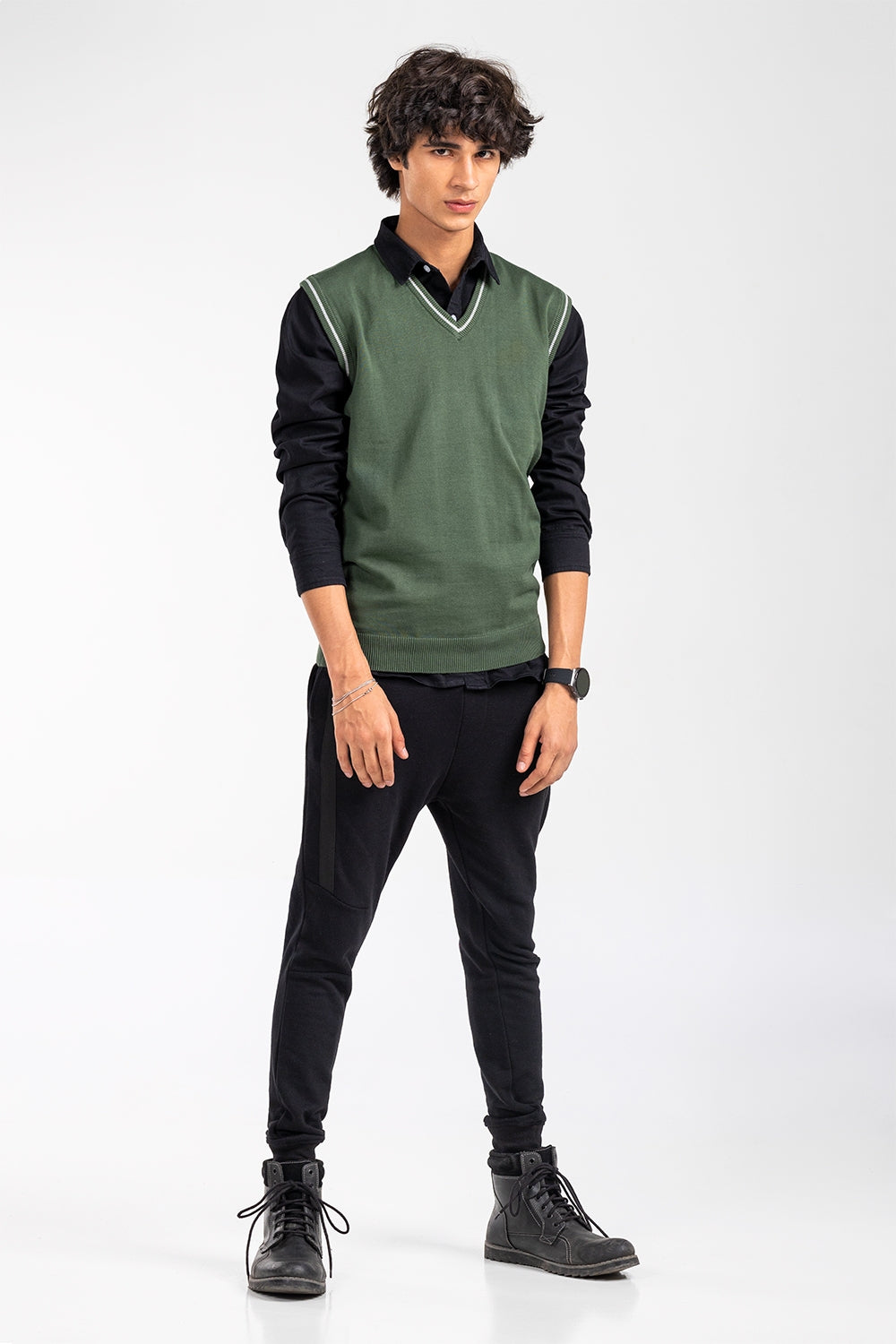 Green Basic Sweater SL-SWT-D22-01