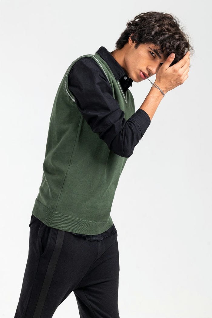 Green Basic Sweater SL-SWT-D22-01