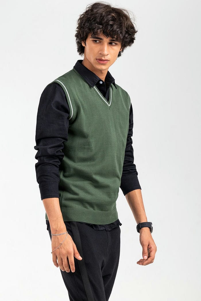 Green Basic Sweater SL-SWT-D22-01