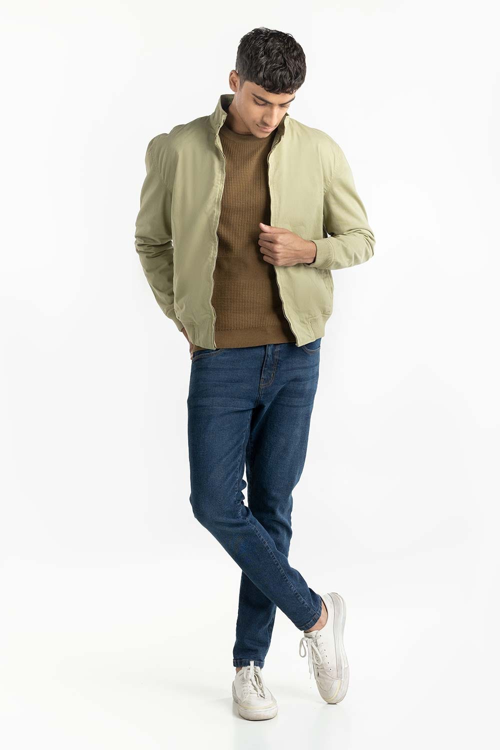 Green Bomber Jacket 224-110-044