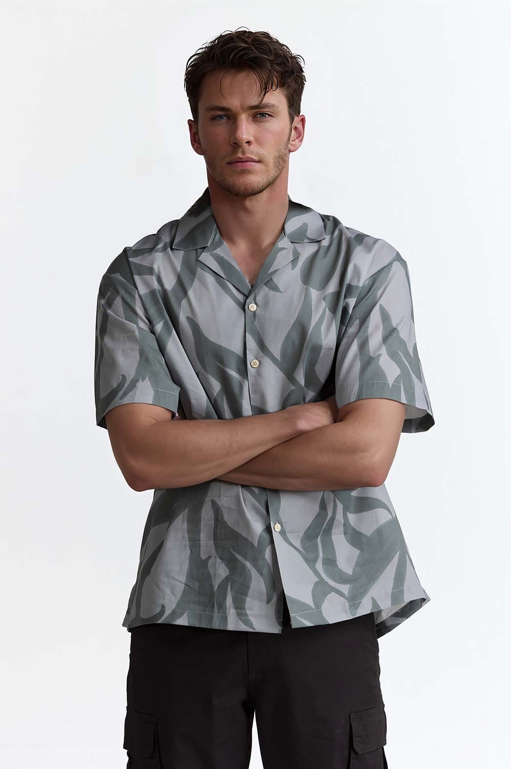 Green Digital Printed Casual Shirt MN-CS-PD23-006
