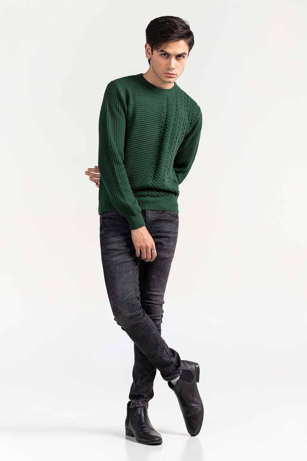 Green Fashion Sweater FS-SWT-FD-382-01