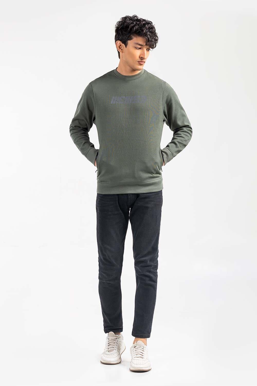 Green Fashion Sweatshirt JKT-MSS-D23-01