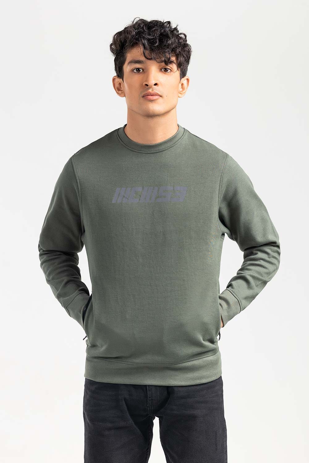 Green Fashion Sweatshirt JKT-MSS-D23-01