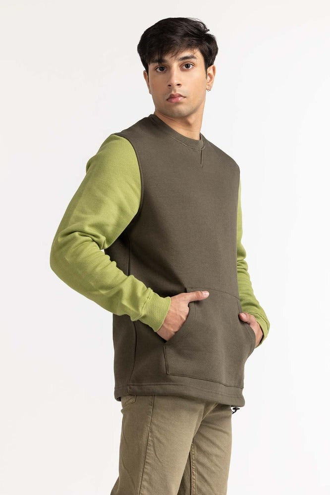 Green Fashion Sweatshirt MN-SWS-WS23-009