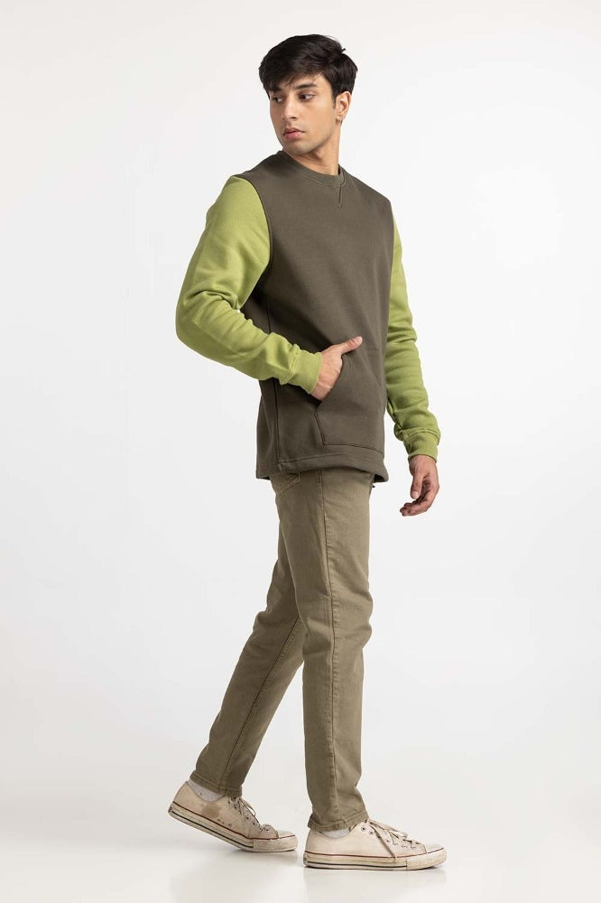 Green Fashion Sweatshirt MN-SWS-WS23-009