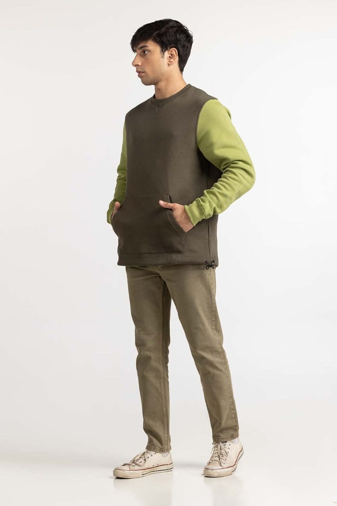 Green Fashion Sweatshirt MN-SWS-WS23-009