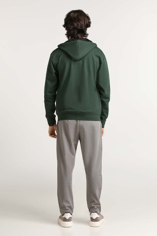 Green Hooded Zipper MN-HDZ-WS23-006