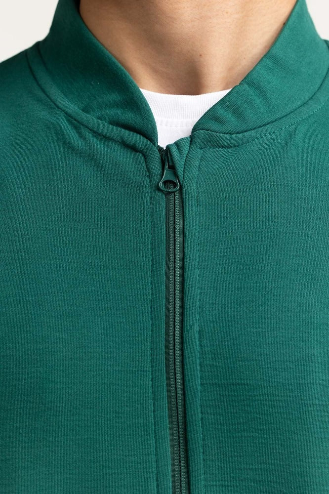 Green Knitted Jacket MN-KNJ-WS23-007