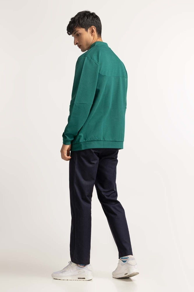 Green Knitted Jacket MN-KNJ-WS23-007