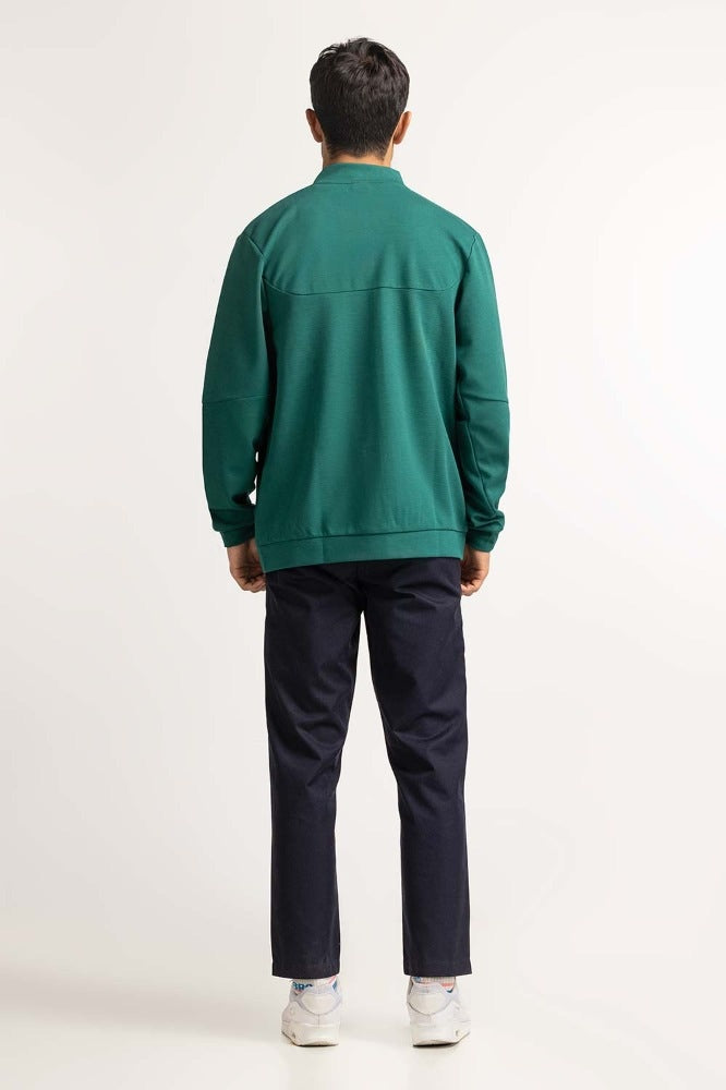 Green Knitted Jacket MN-KNJ-WS23-007