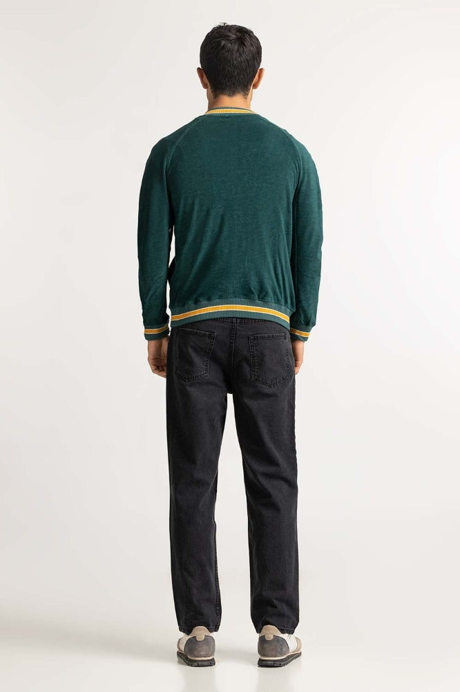 Green Knitted Jacket MN-KNJ-WS23-008