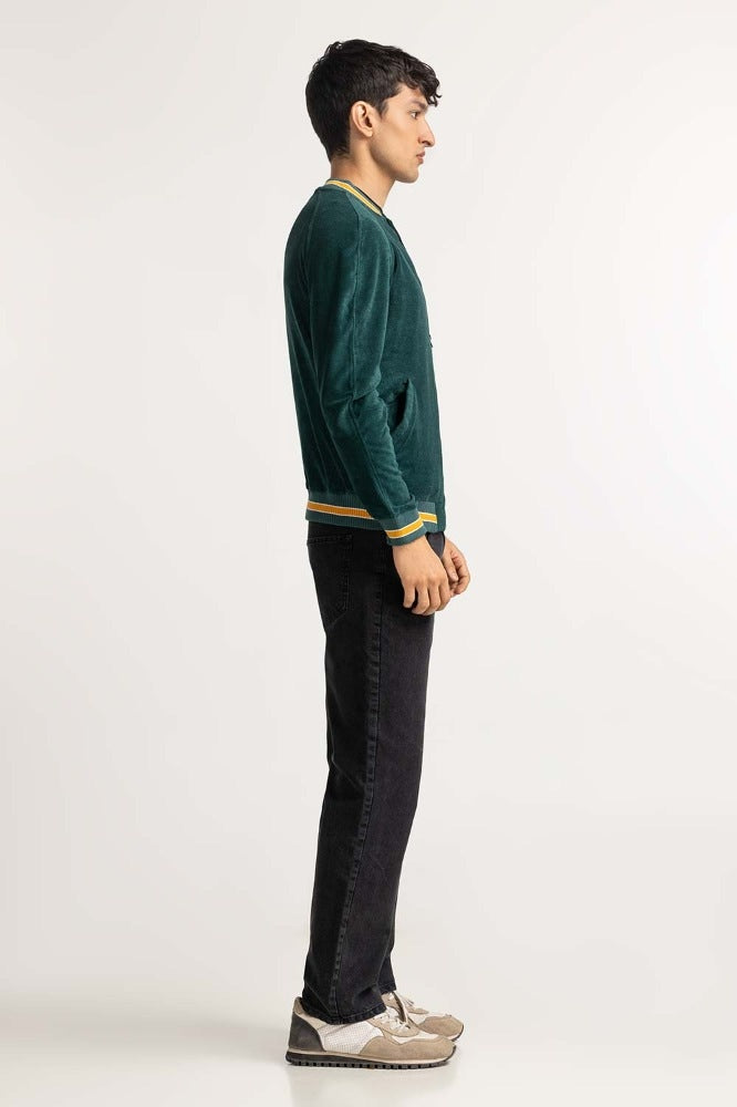 Green Knitted Jacket MN-KNJ-WS23-008