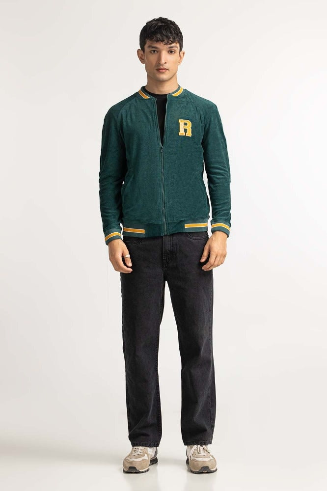 Green Knitted Jacket MN-KNJ-WS23-008