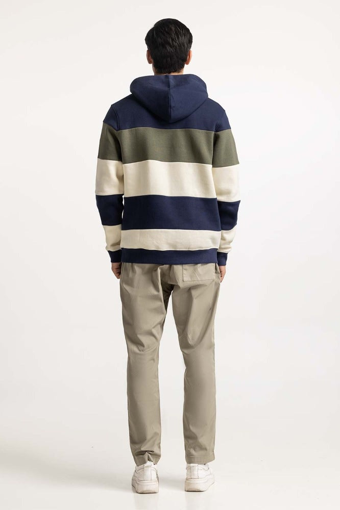 Green Navy Fashion Hooded Zipper MN-HDZ-WS23-009