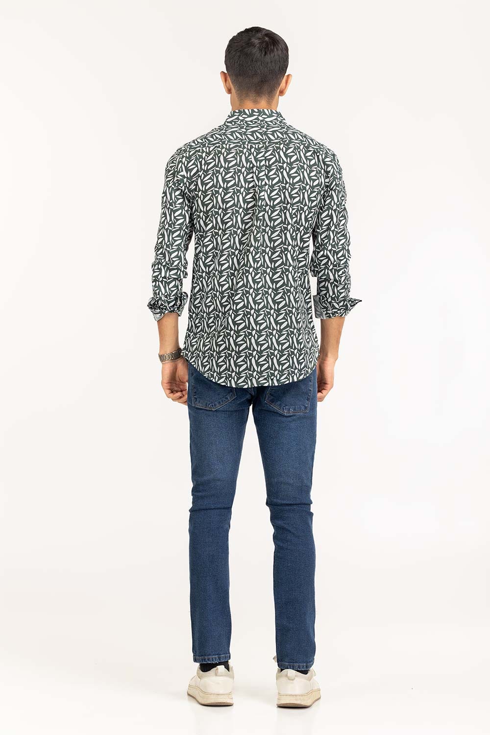 Green Printed Casual Shirt CS-PRT22-001