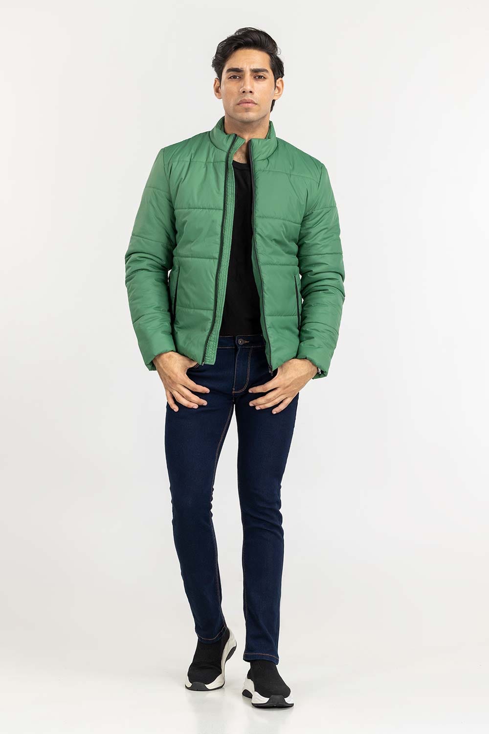 Green Puffer Jacket JKT-WOV22-017