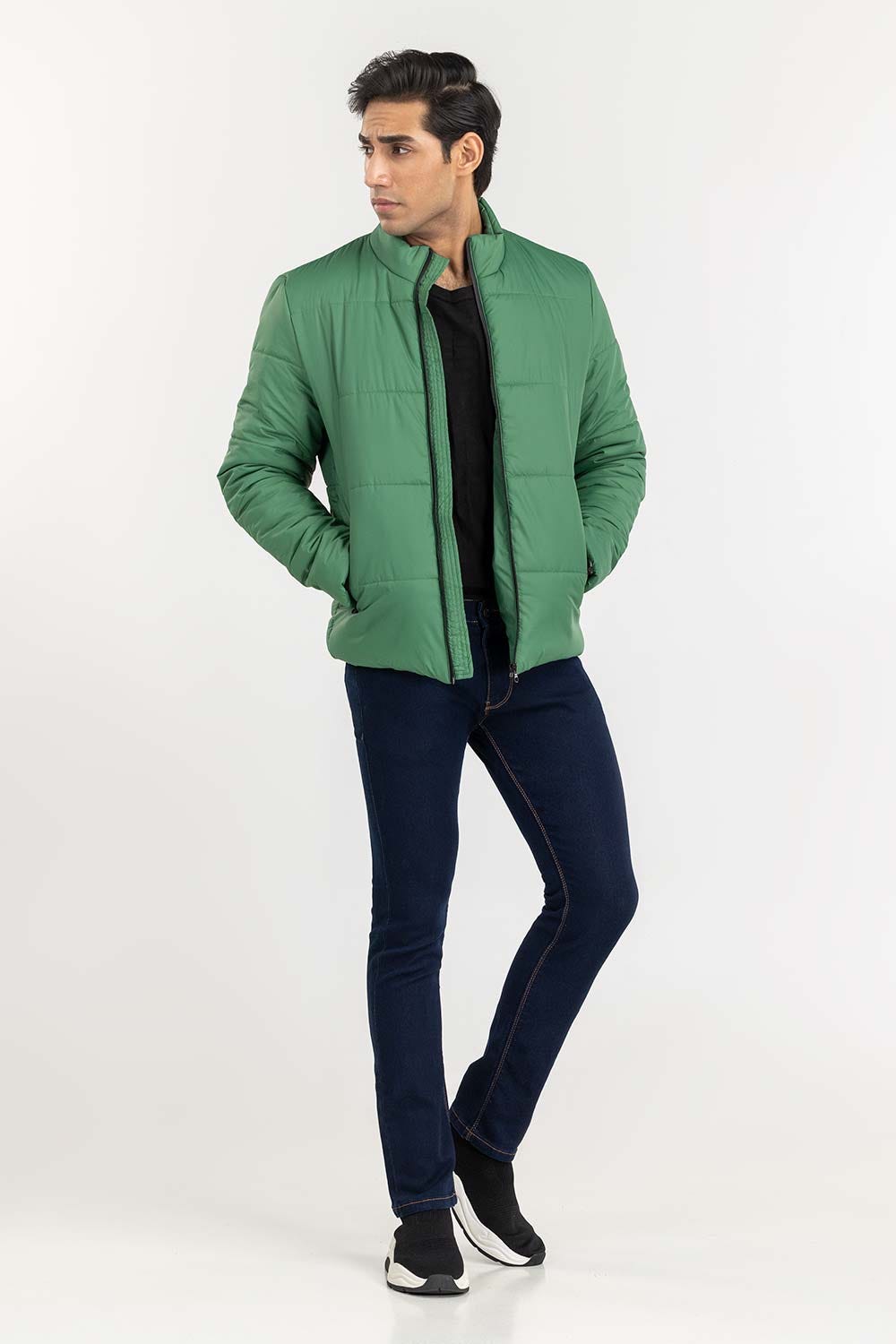 Green Puffer Jacket JKT-WOV22-017