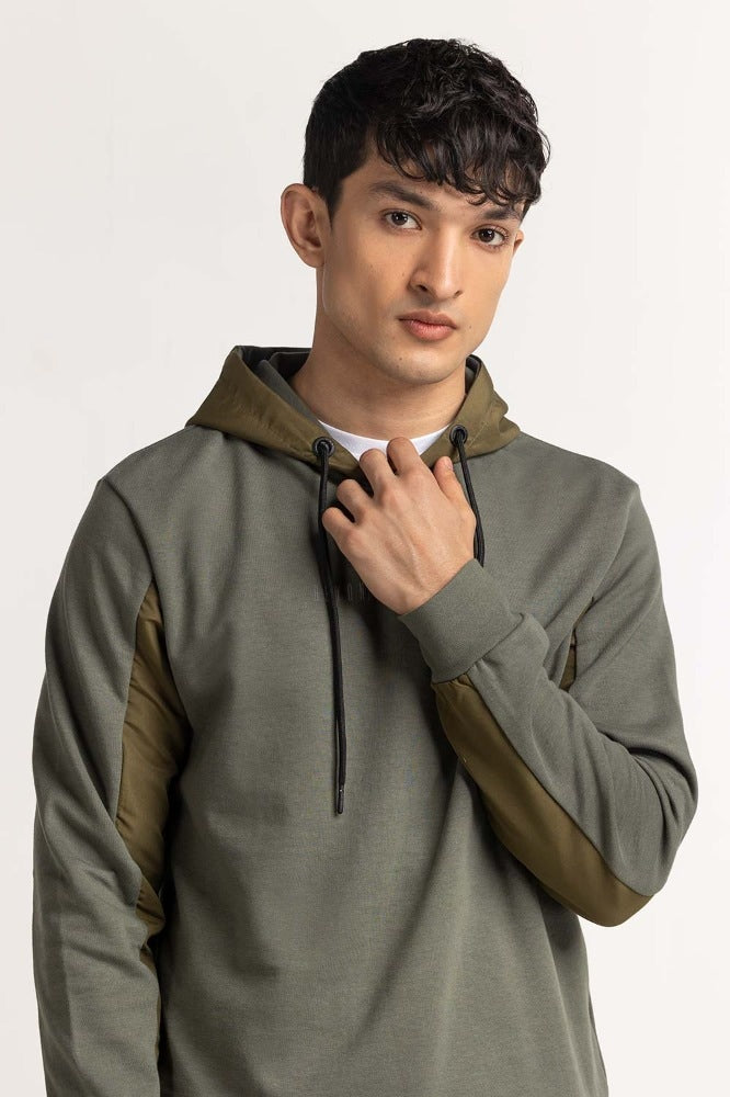 Green Pullover Hoodie MN-POH-WS23-010