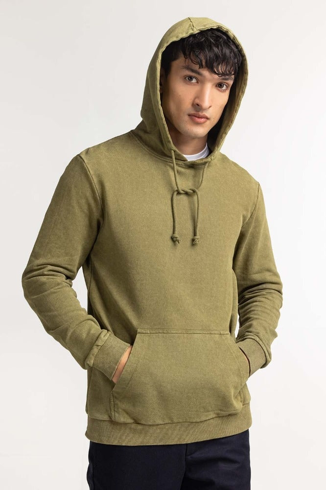 Green Pullover Hoodie MN-POH-WS23-018