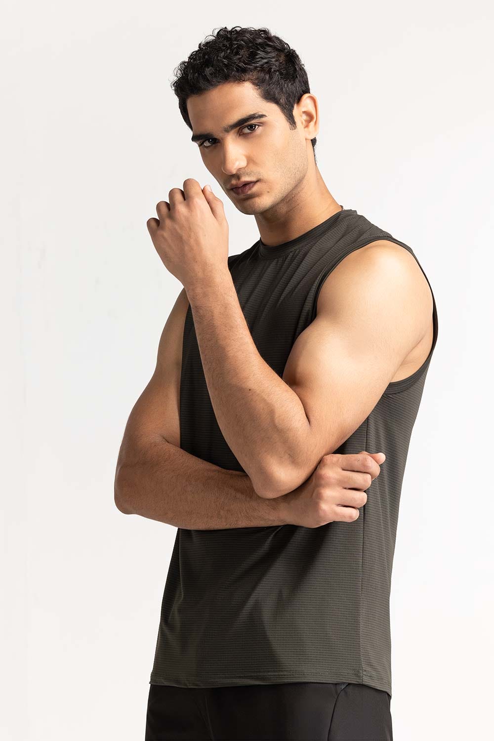 Green Textured Tee AW-SND24-020