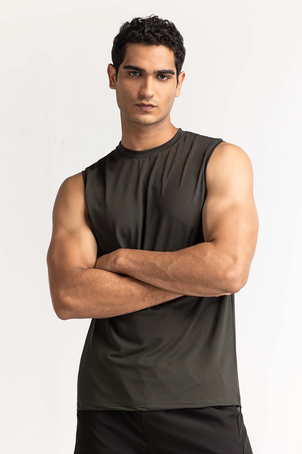 Green Textured Tee AW-SND24-020