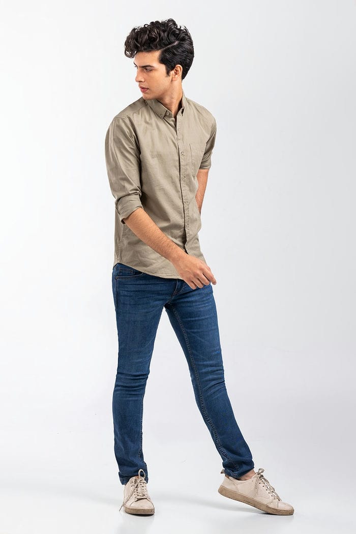 Green Twil Casual Shirt CM-PD-452 CS