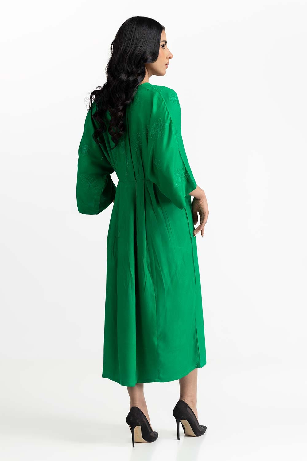 Green Viscose Top 224-217-006