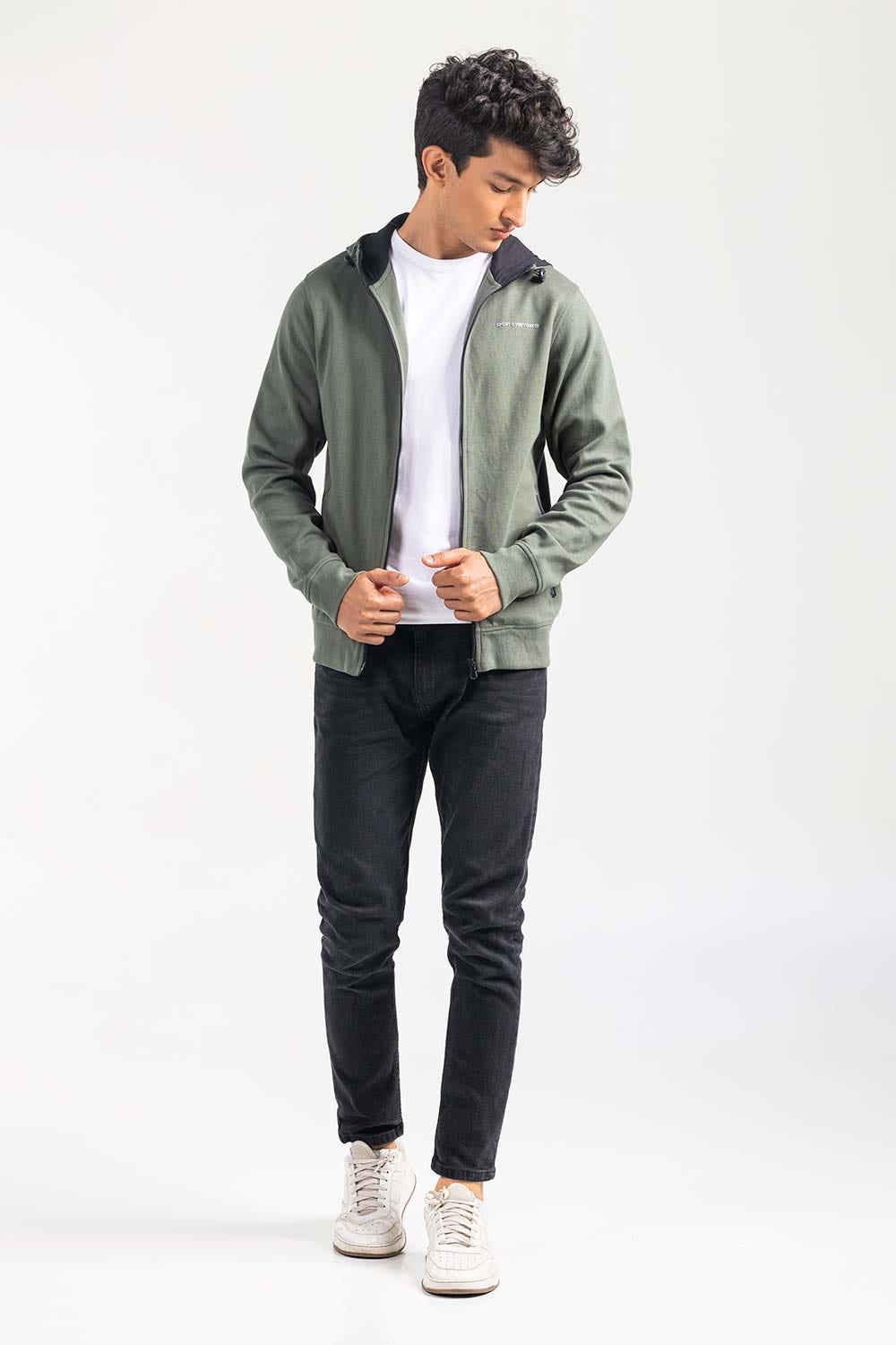 Green Zipper Hoodie JKT-HZJ-D49-02