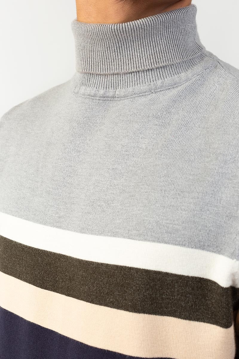 Grey-Navy Sweater FS-SWT-VPN-FD-237-01