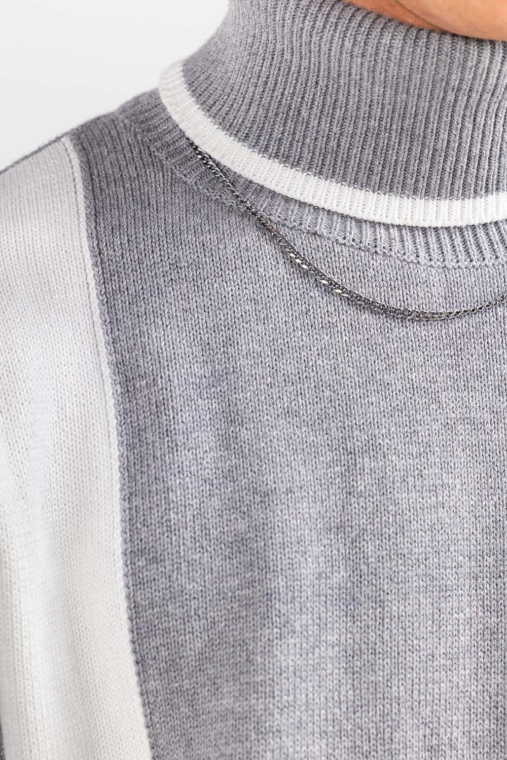 Grey-White Fashion Sweater FS-SWT-FD-392-01