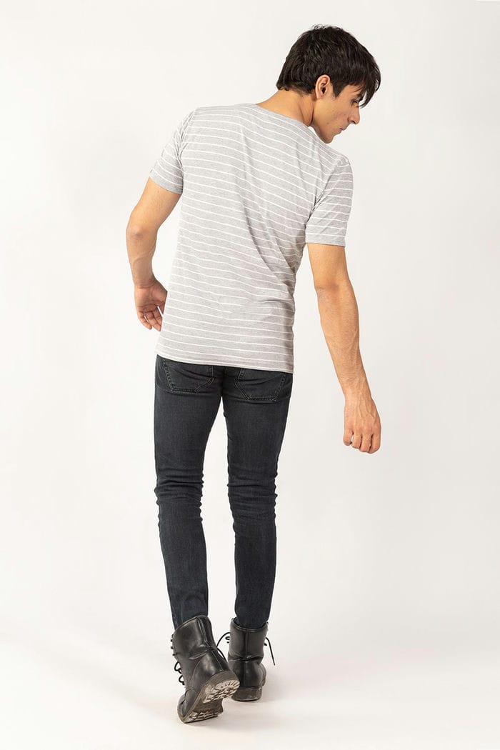 Grey White T-Shirt YD-URB-TEE-D16-02