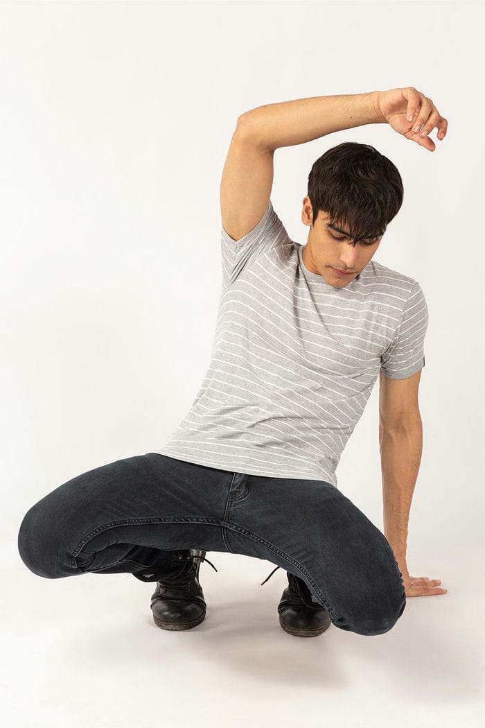 Grey White T-Shirt YD-URB-TEE-D16-02