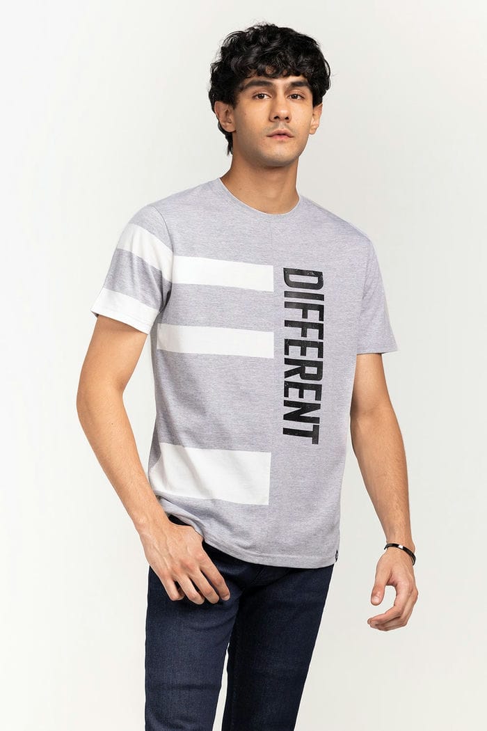 Grey-White Urban T-Shirt YD-URB-TEE-D13-02