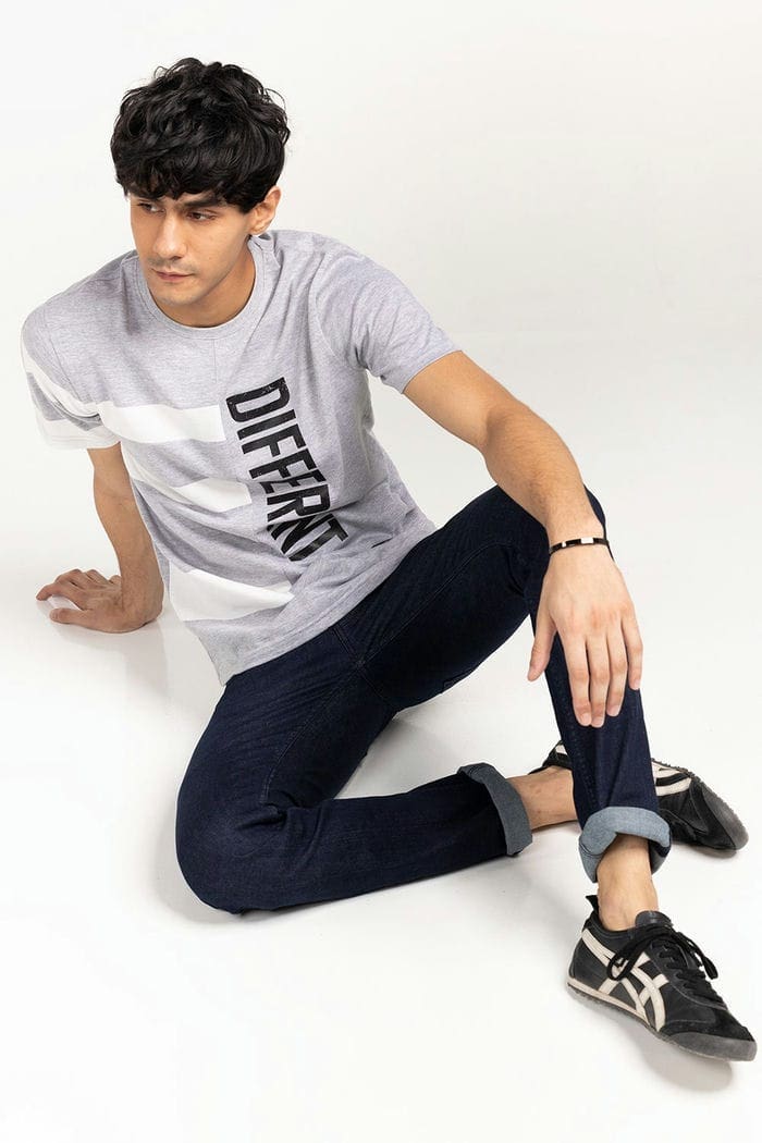 Grey-White Urban T-Shirt YD-URB-TEE-D13-02