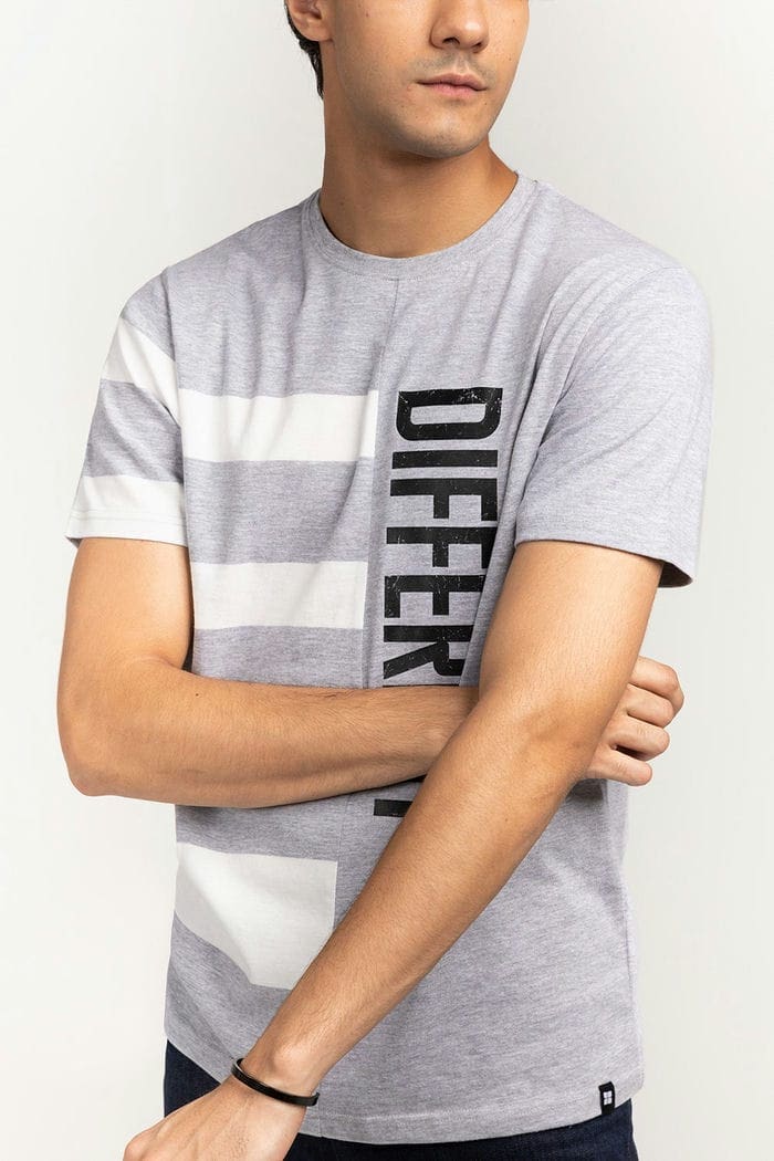 Grey-White Urban T-Shirt YD-URB-TEE-D13-02