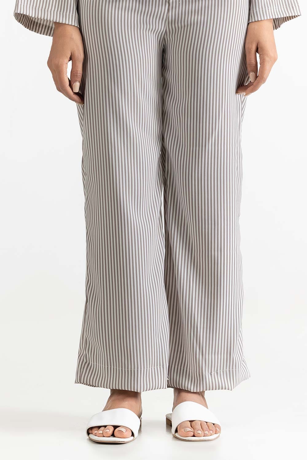 Grey and White Blended Trouser 231-217-208