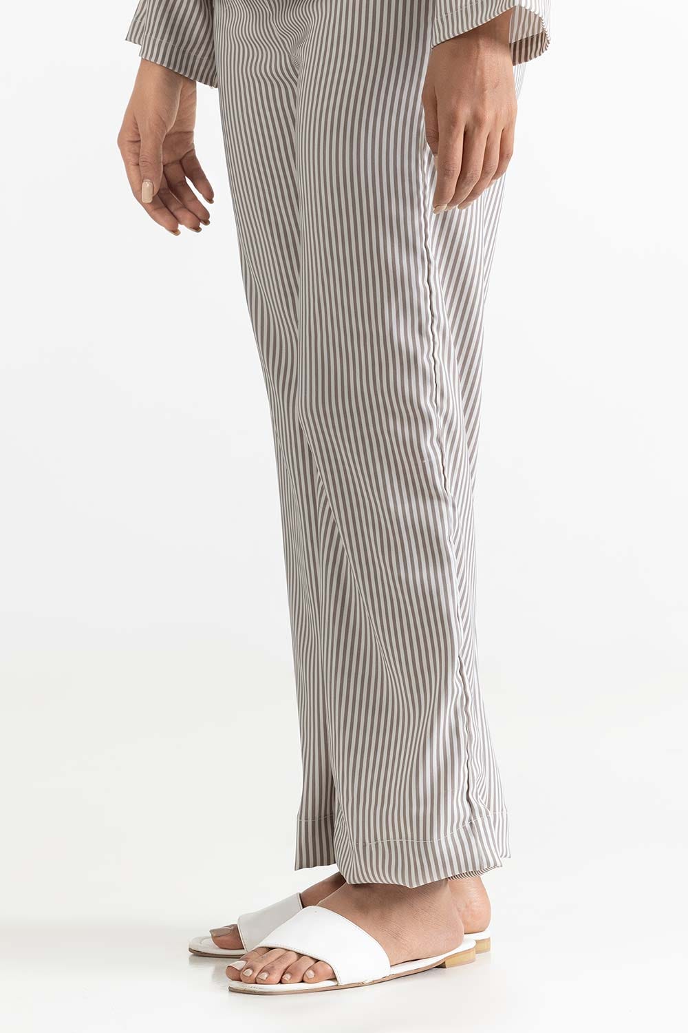 Grey and White Blended Trouser 231-217-208