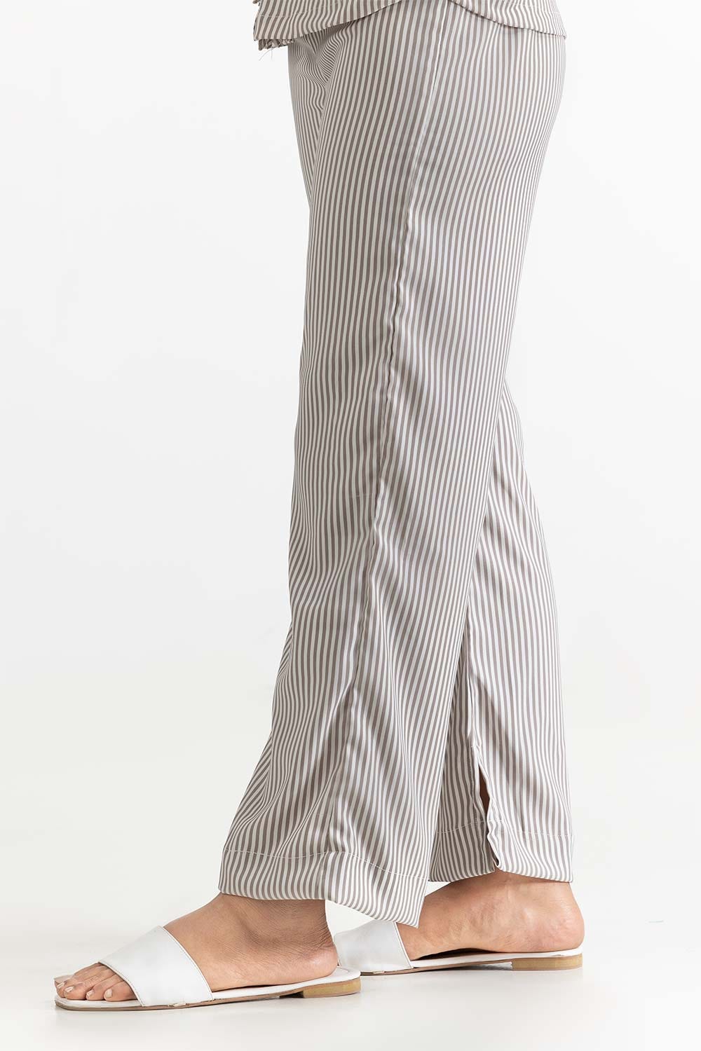 Grey and White Blended Trouser 231-217-208