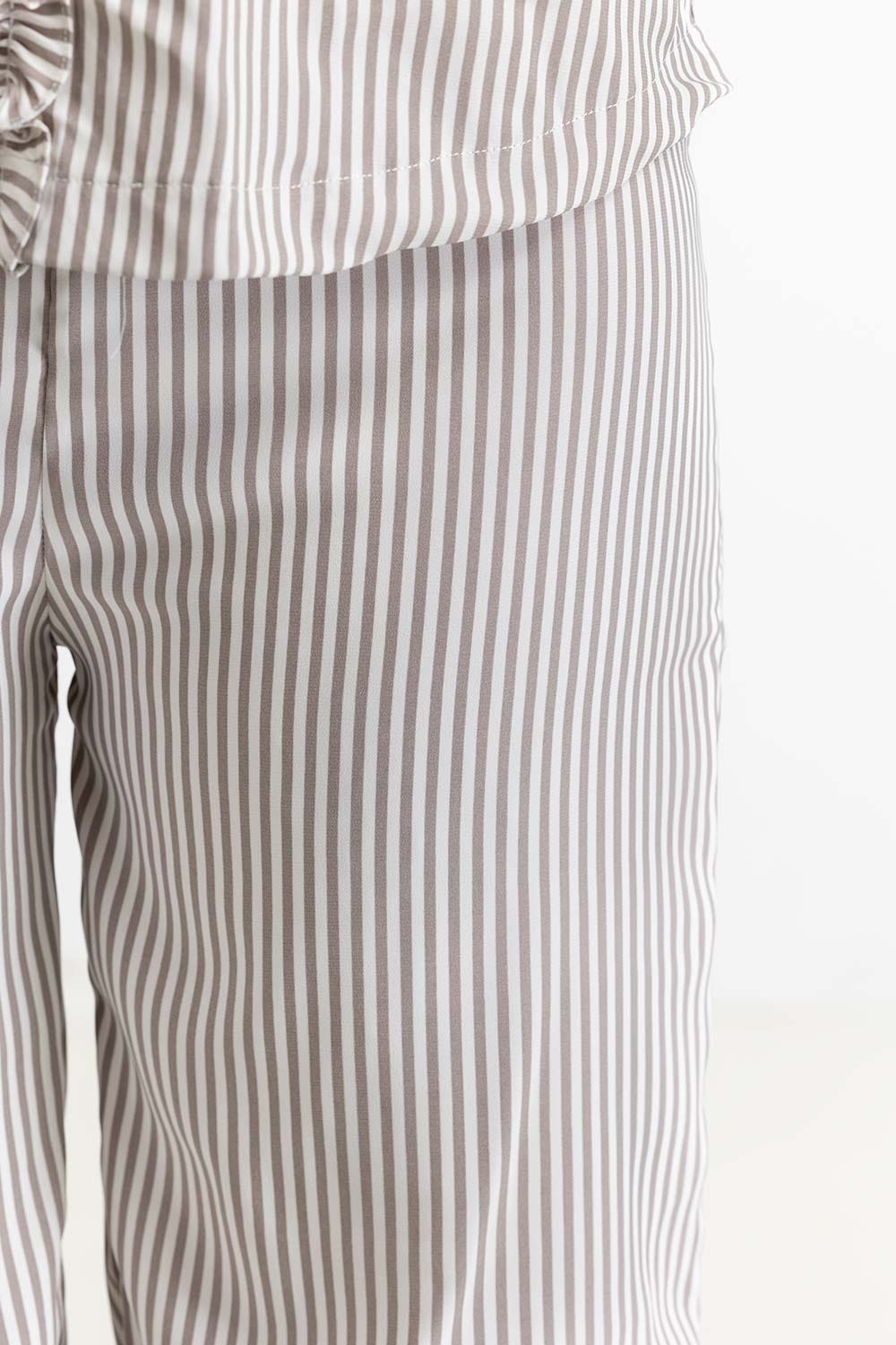 Grey and White Blended Trouser 231-217-208