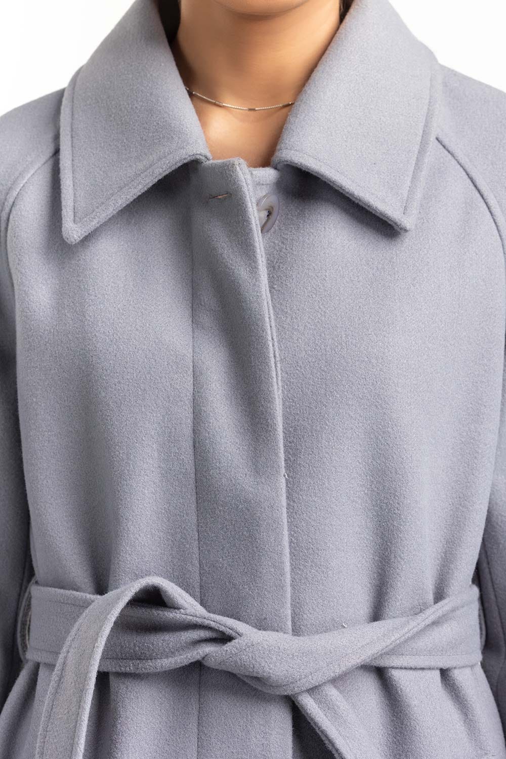 Ash Grey Long Coat 224-210-023