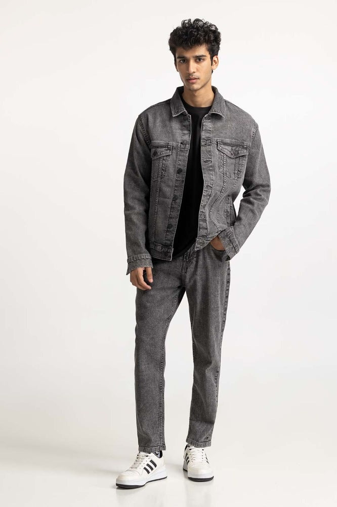 Grey Basic Denim Jacket MN-JKT-WS23-302